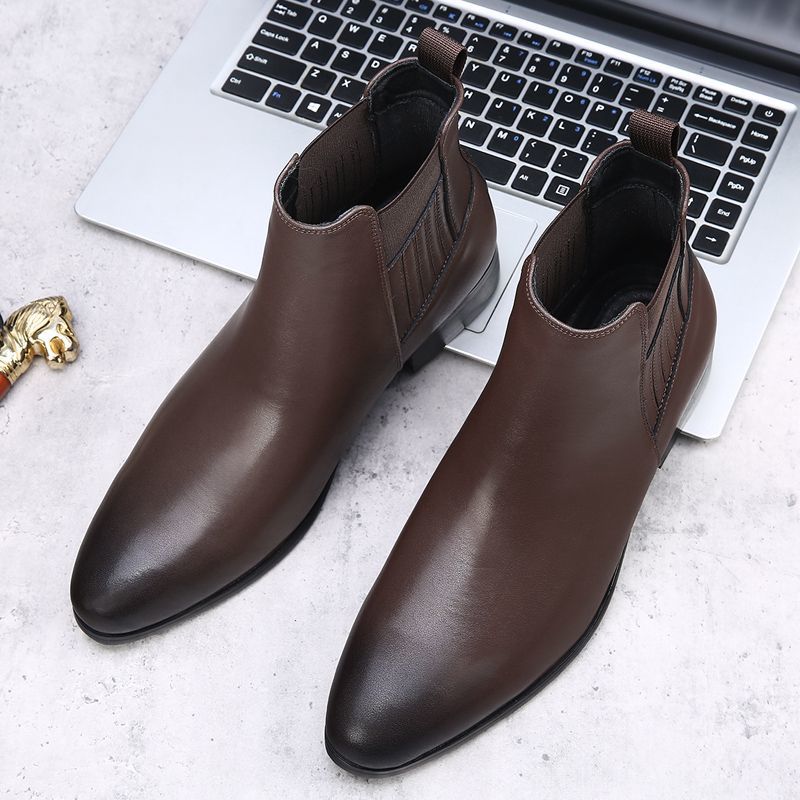 Men's Light Luxury Pointed British Style Chelsea Business Formal Wear Men's Martin Boots