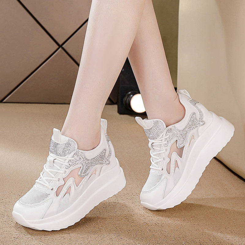 Women's Bottom Height Increasing Insole Fashion Exercise Men's Shoes
