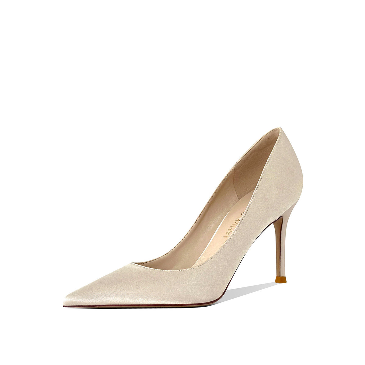 Women's Champagne High Stiletto Sexy Pointed Black Women's Fashion Shoes