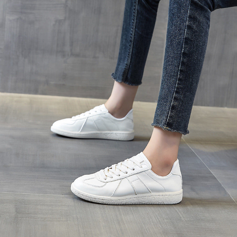 Women's Summer White Thick Bottom Breathable Genuine Men's Shoes