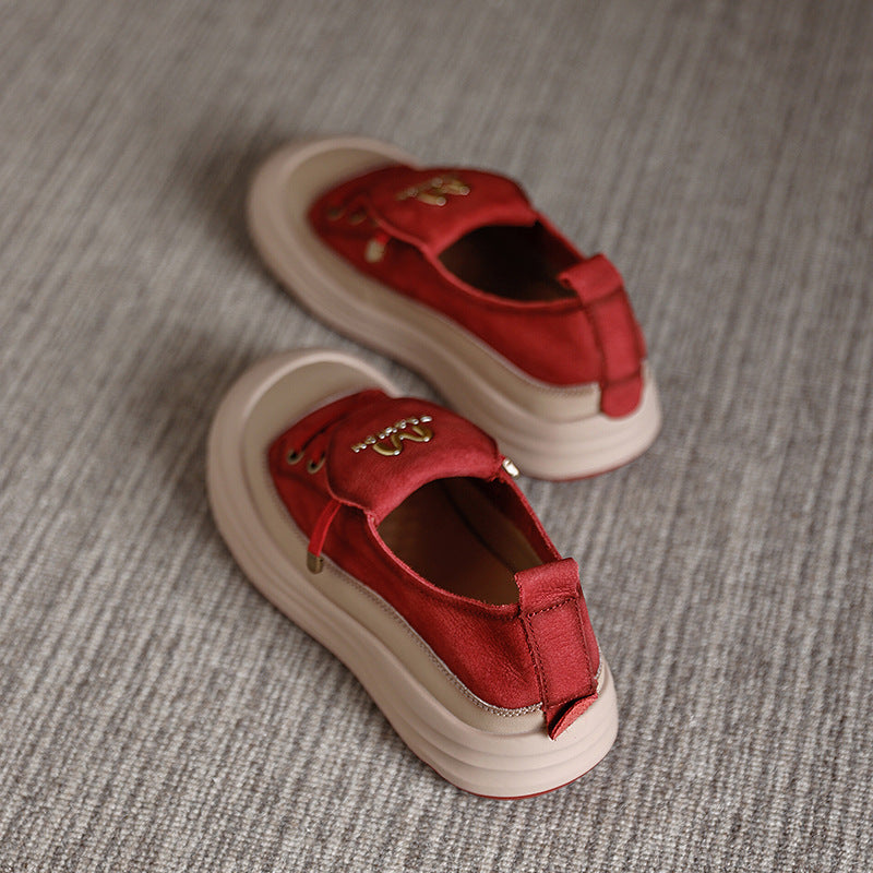 Women's Thick Bottom Niche Sports Retro Style Casual Shoes