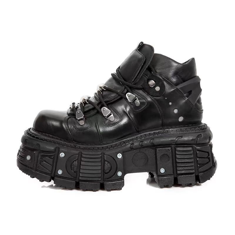 Women's Metal Platform Dark Punk Street Pumps Women's Fashion Shoes