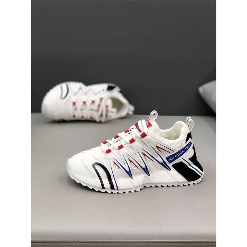 Summer Mesh Breathable Lace Up Fashion Thick Men's Sports Shoes