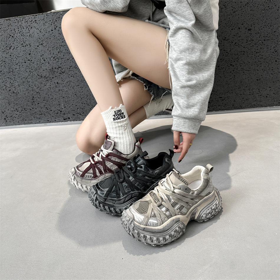 Women's Old Polished Thick Bottom Breathable Good-looking Men's Shoes