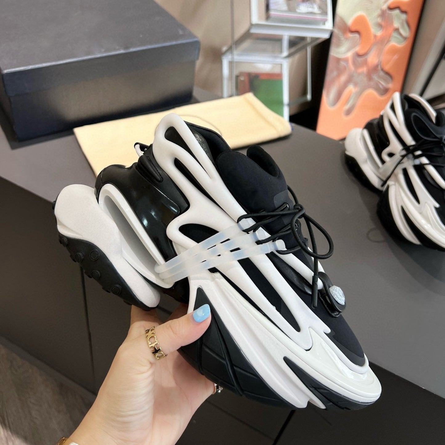 Women's & Men's Space Spacecraft Shock Absorption Dad Submarine Men's Sports Shoes