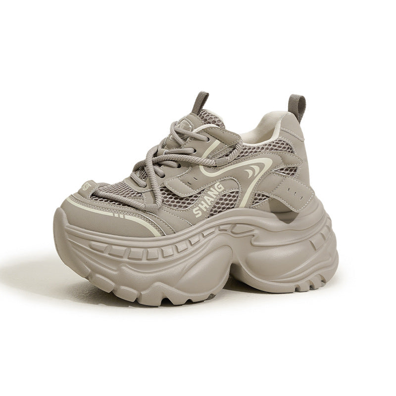 Women's Dad Small Thick Bottom Height Increasing Women's Sports Shoes