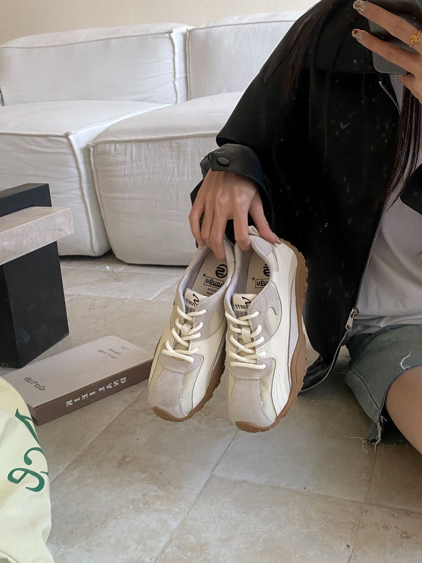 Women's Sense Niche Platform German Training Spring Not Tired Feet Outdoor Sports Casual Shoes