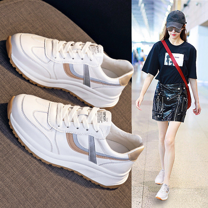Women's White Spring Argan Trendy Daddy Casual Shoes