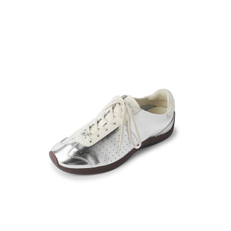 Women's Sheepskin German Training Platform Flat Top Layer Women's Casual Shoes