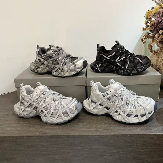 Women's Thick Bottom Spider Web Dad Autumn Fashion Trendy Cool Sports Casual Shoes