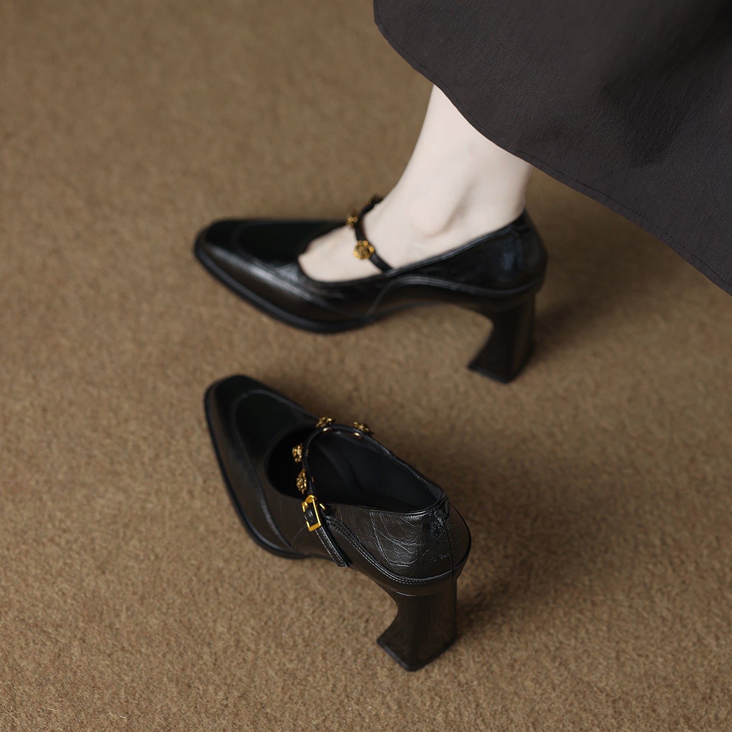 Women's Version Western Style High French Pumps Vintage Women's Casual Shoes