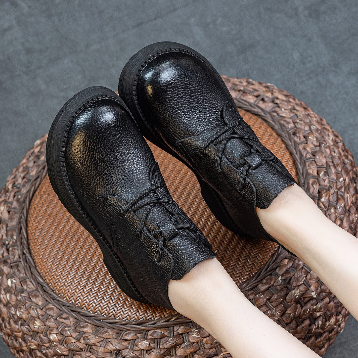 Women's Genuine First Layer Soft Cowhide Single Women's Leather Boots