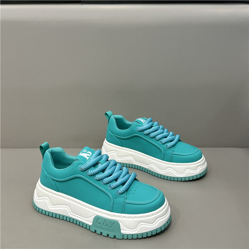 Men's Single-layer Versatile Solid Color Korean Style Platform Men's Sports Shoes