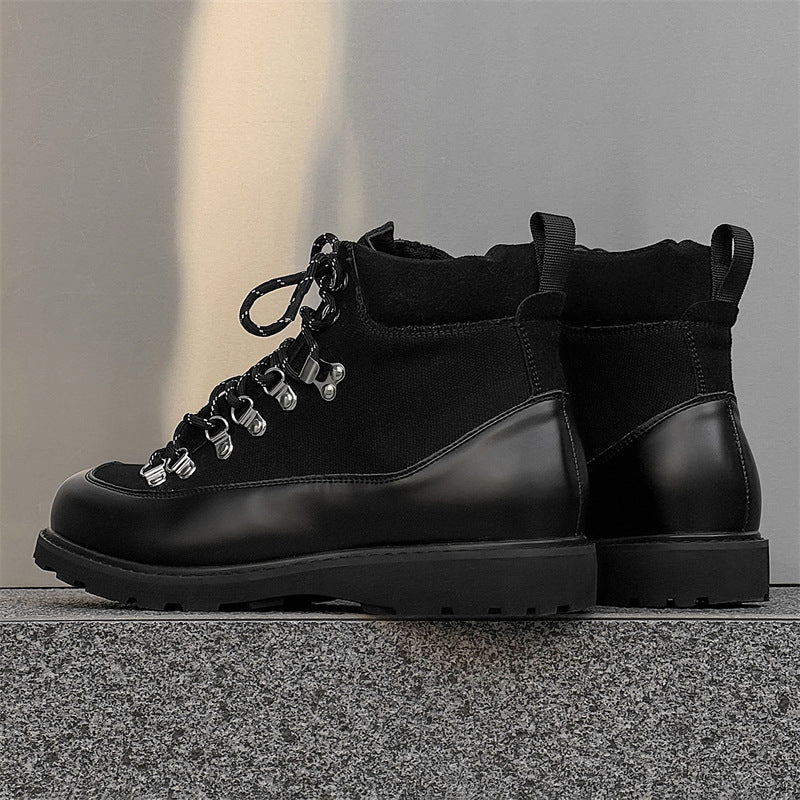 Men's British Hiking Derby Thick Sole Increased Men's Martin Boots