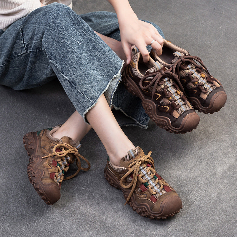 Women's Shu Autumn Sports Style Low Top Lace Up Casual Shoes