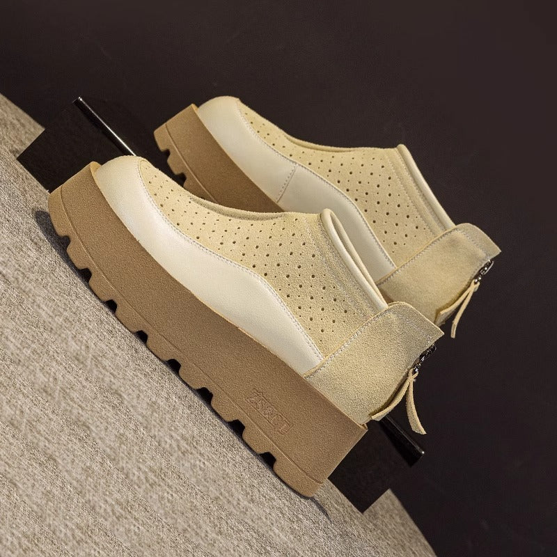 Platform Ankle Female Genuine Hole Ventilation Women's Casual Shoes
