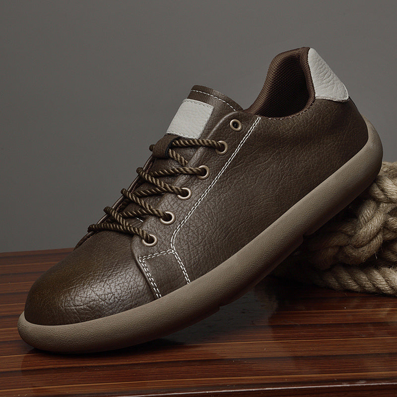 Men's Sports Lightweight Comfortable Soft Bottom Leather Shoes