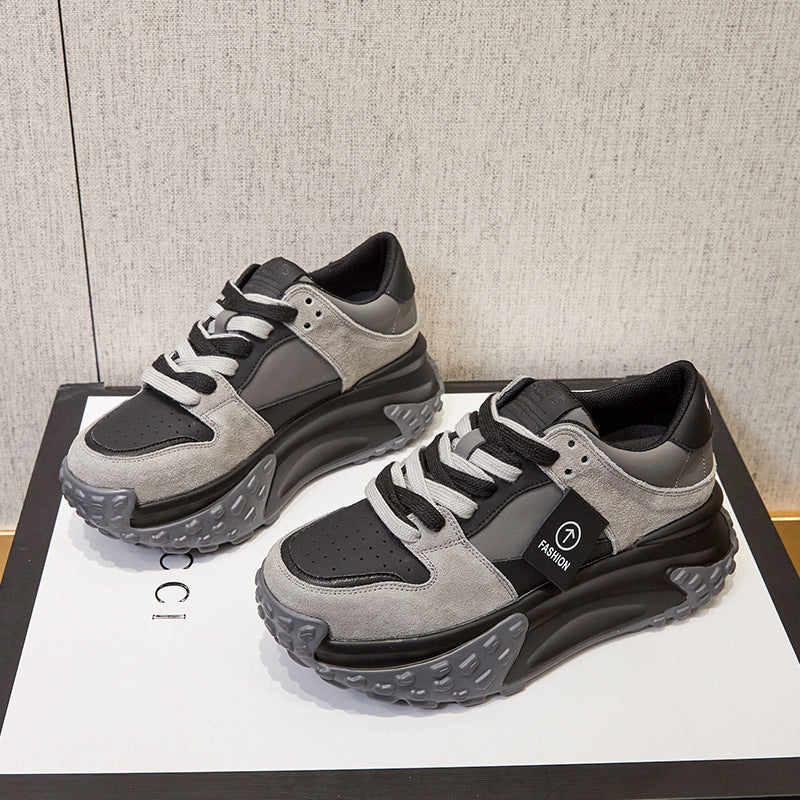 Women's White For Female Platform Height Increasing Sneakers