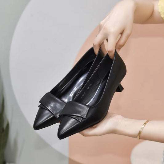 Women's High Pumps Pointed Stiletto Low-cut Spring Flat Women's Fashion Shoes