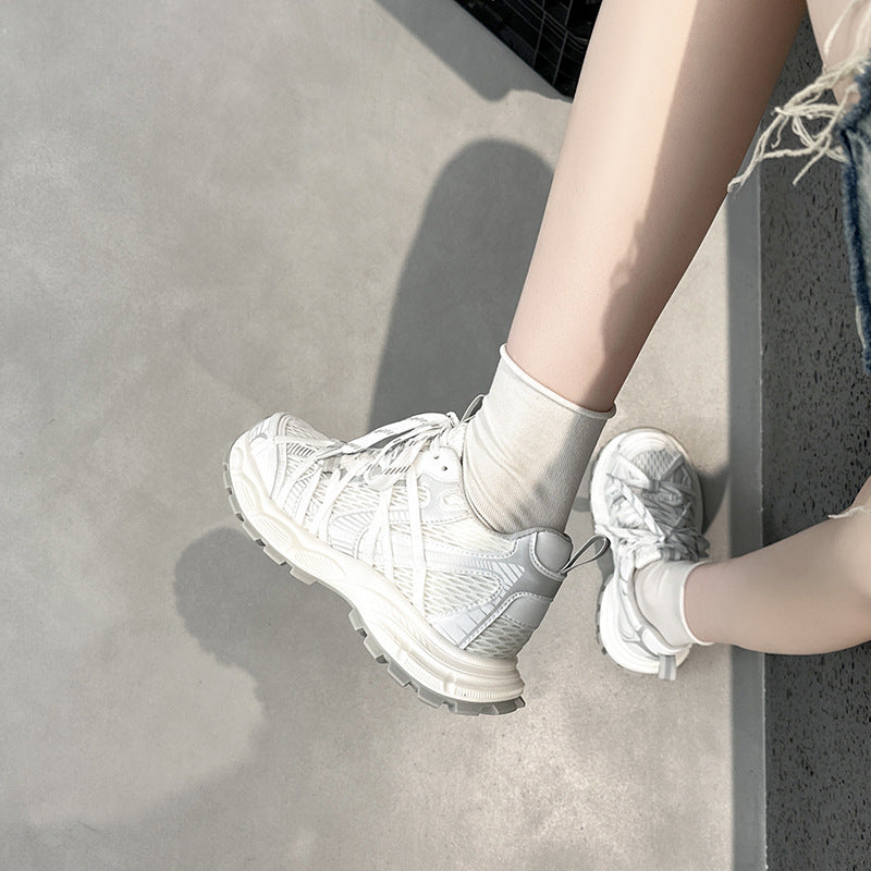 Women's Height Increasing Insole Dad Spring Breathable Women's Sports Shoes