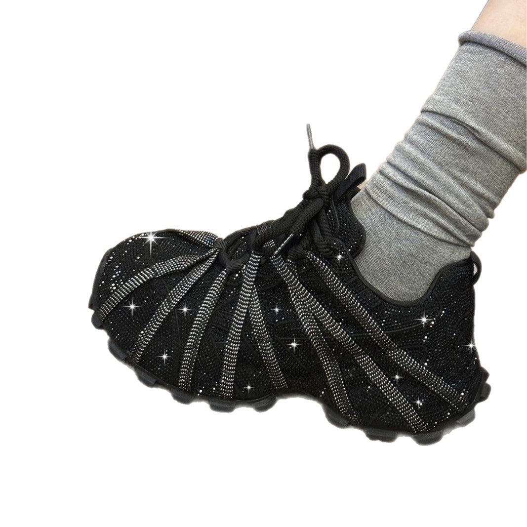 Women's Goods High Quality Full Diamond Dad Autumn Sports Casual Shoes