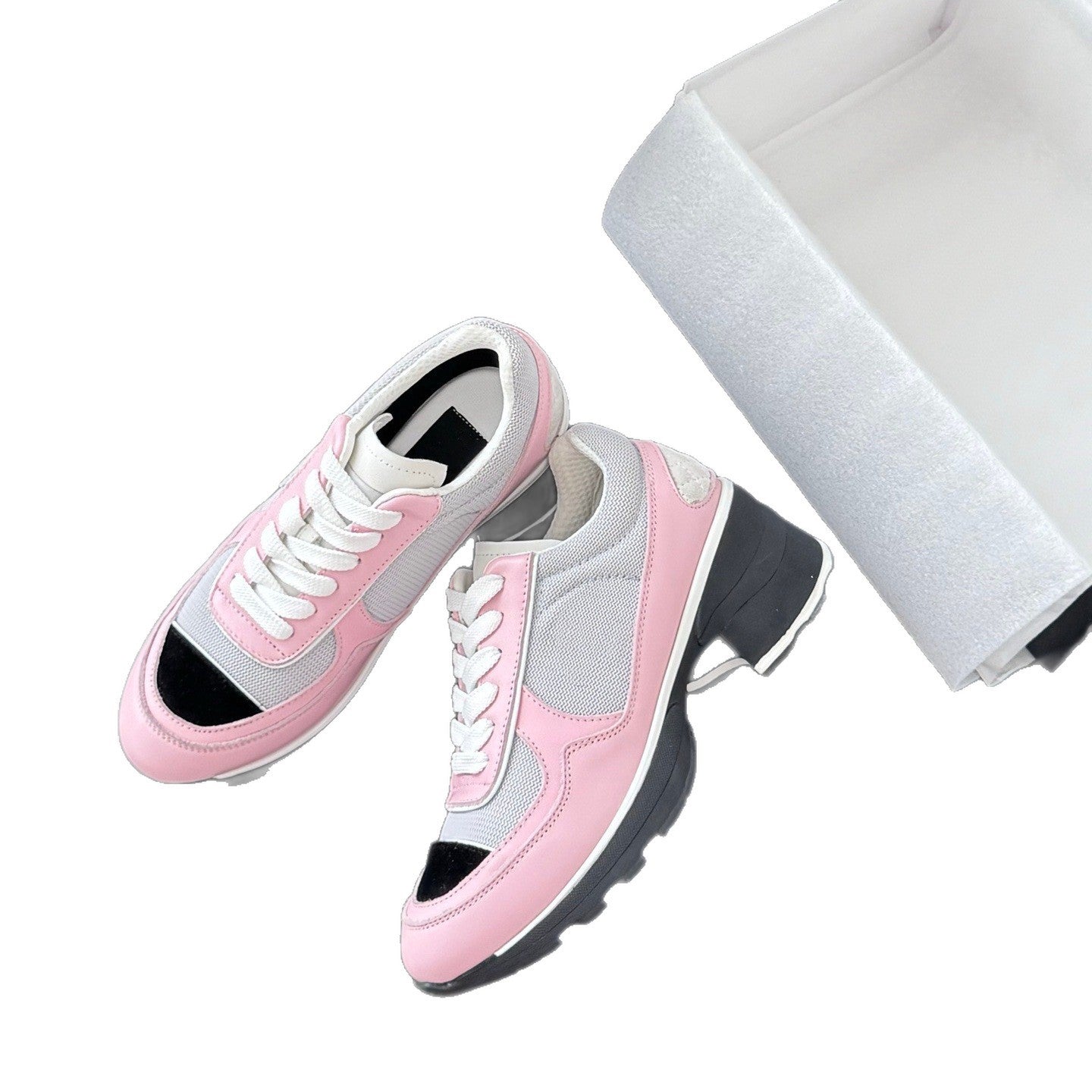 Women's Thick Bottom Increased Diamond Plaid Chunky Dad Sneakers