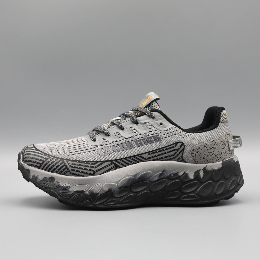 Men's Thick Sole Height Increasing Hiking Dad Ultra Light Breathable Men's Sports Shoes