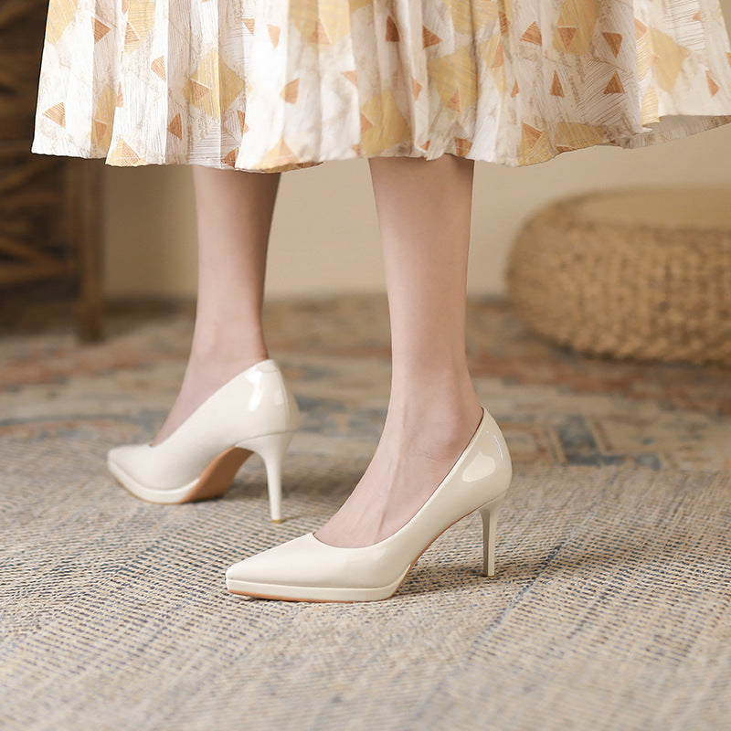 Women's Waterproof Platform High Autumn Pointed Stiletto Heels