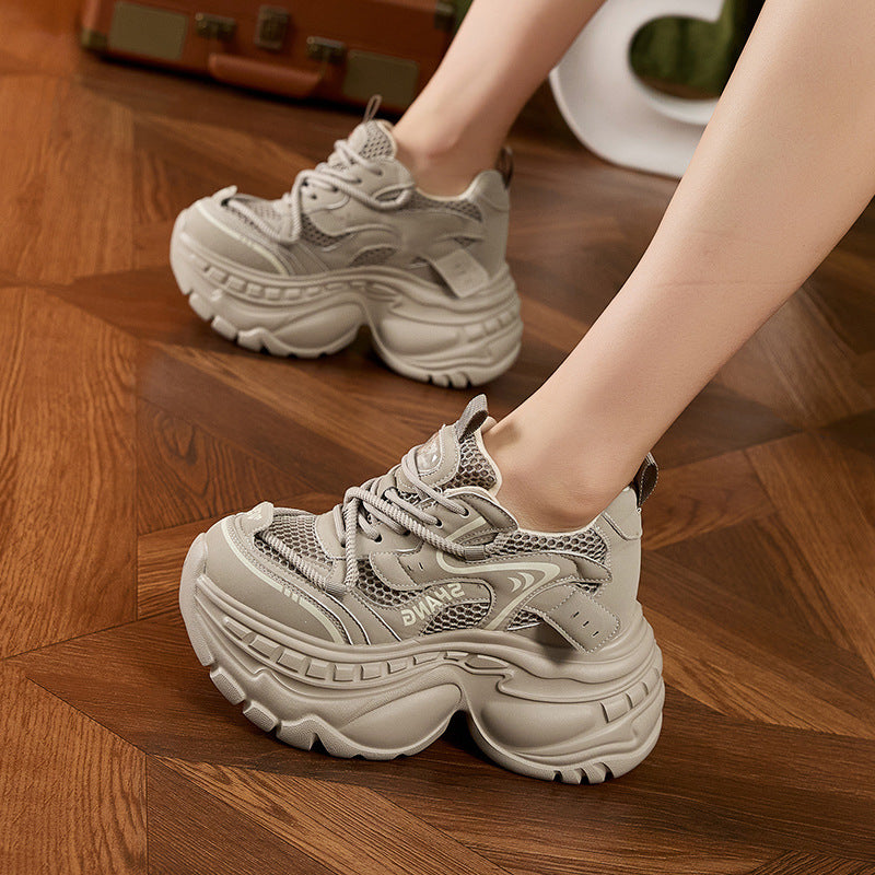 Women's Dad Small Thick Bottom Height Increasing Women's Sports Shoes