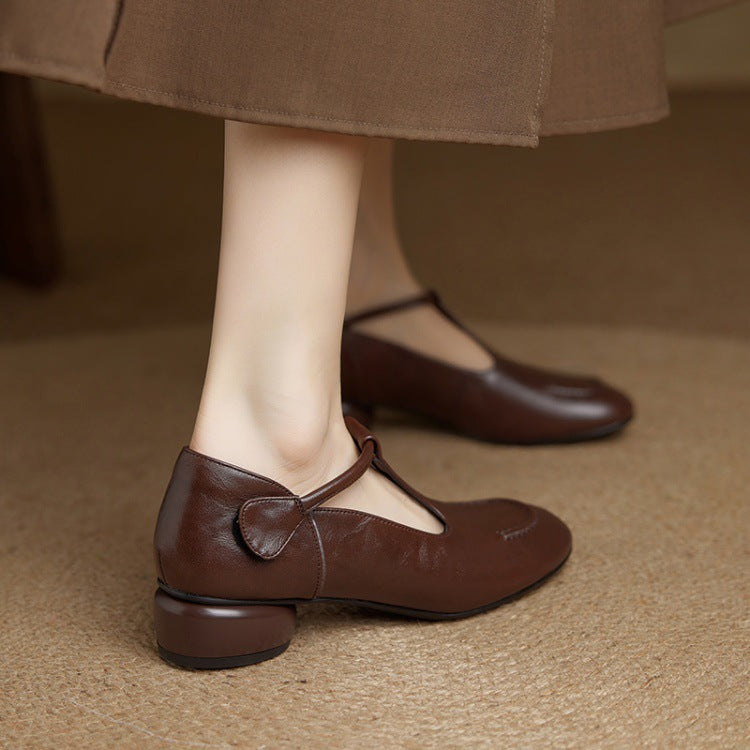 Women's Thick Low Deep Mouth Pumps Round Head Not Tired Feet Women's Casual Shoes