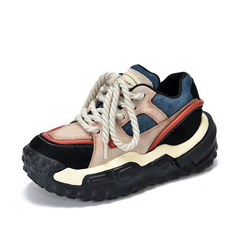 Women's Leisure Thick Bottom Light Daddy With Men's Shoes