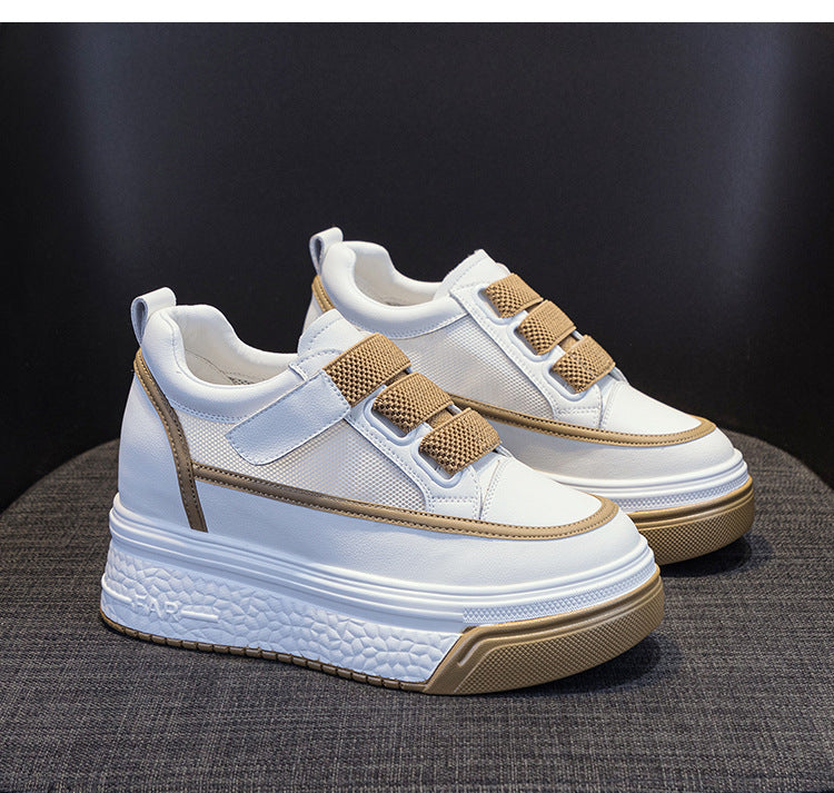Women's Comfortable Platform Height Increasing Insole Magic Sneakers