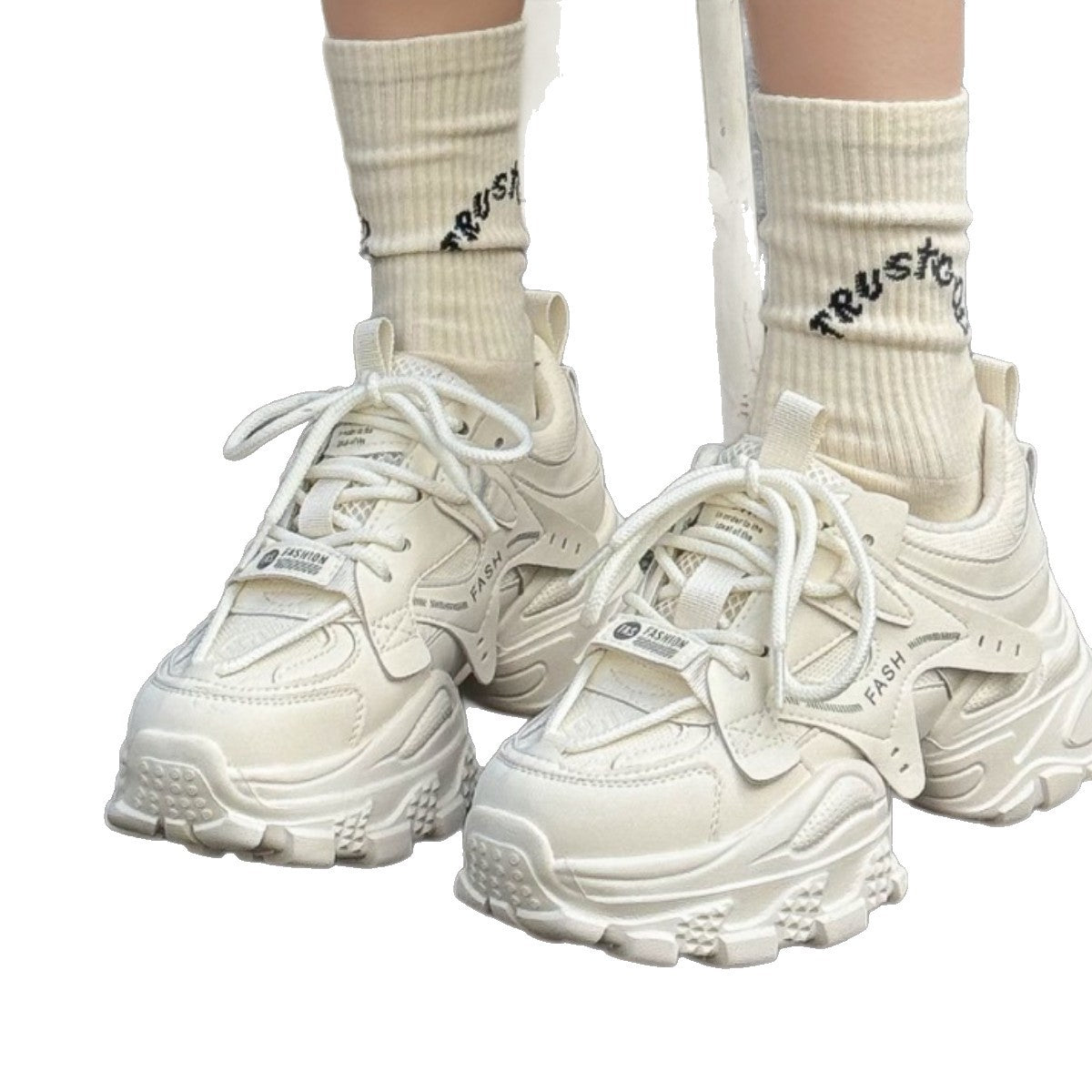 Women's Authentic Clunky Autumn Small Platform Height Women's Casual Shoes