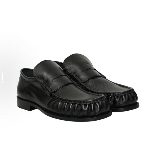 Wrinkle Paint Closed Toe Half Thick Slippers