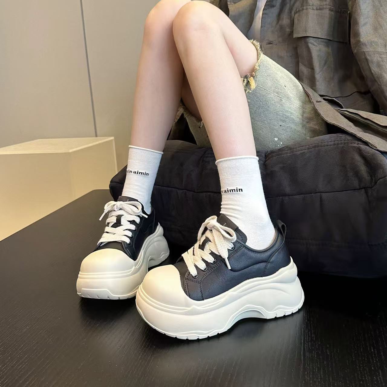 Women's Bottom Elevator Wild Fashion Autumn Style Not Tired Feet Women's Casual Shoes