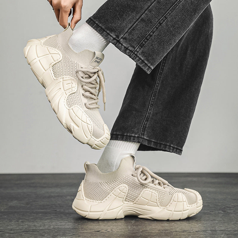 Men's Breathable Thin Sock Fly Woven Mesh Versatile Men's Sports Shoes