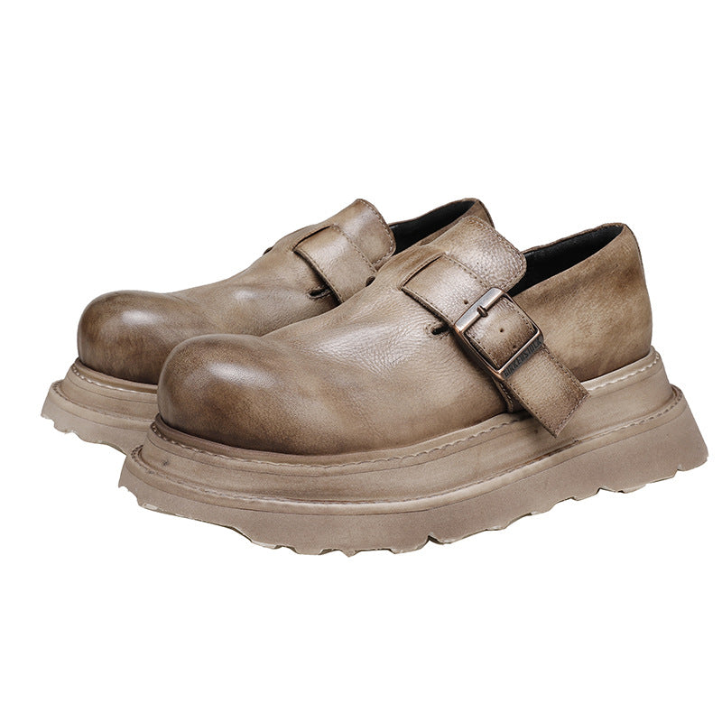 Women's Vintage Genuine Washed Platform Inside Outside Deep Women's Casual Shoes