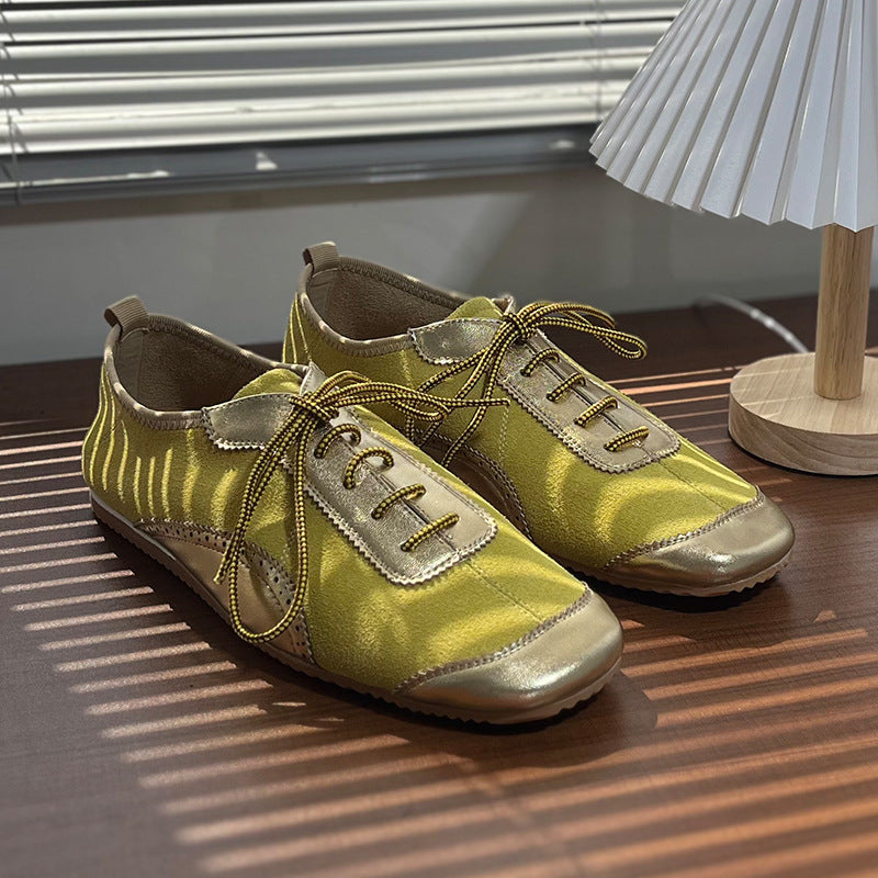 Vintage Soft Bottom Lightweight German Training Autumn Men's Casual Leather Shoes