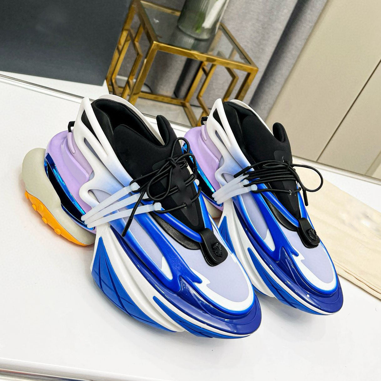 Women's & Men's Space Spacecraft Shock Absorption Dad Submarine Men's Sports Shoes