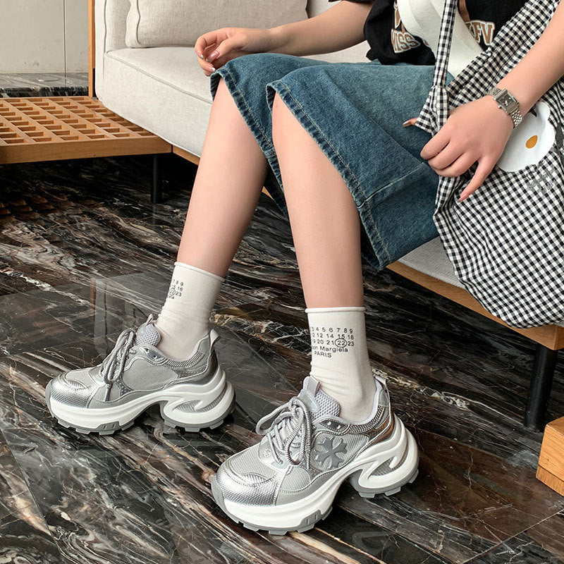 Women's Raise The Bottom Dad Spring Mesh Breathable Sneakers