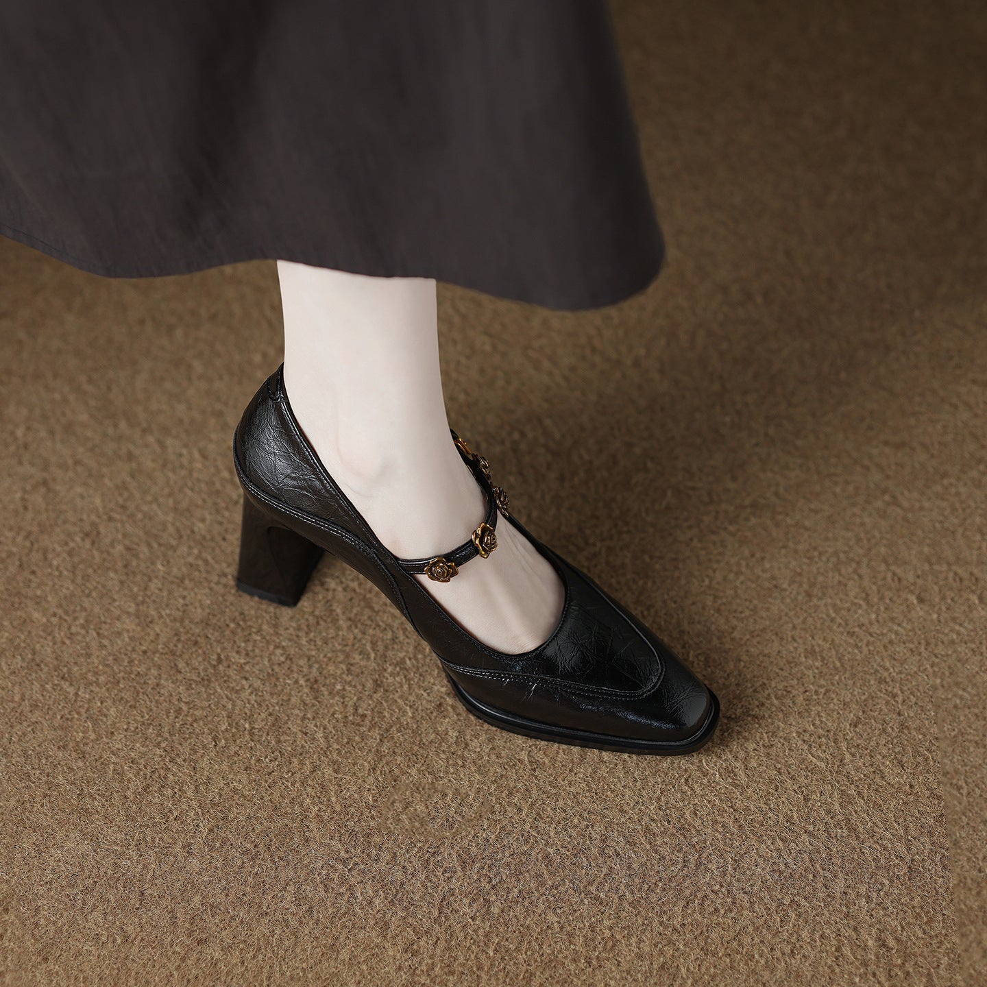 Women's Version Western Style High French Pumps Vintage Women's Casual Shoes