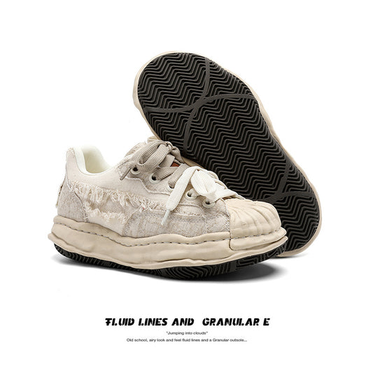 Men's Increasing Insole Design Dissoed Breathable Low Top Couples Fashion Board Men's Casual Shoes