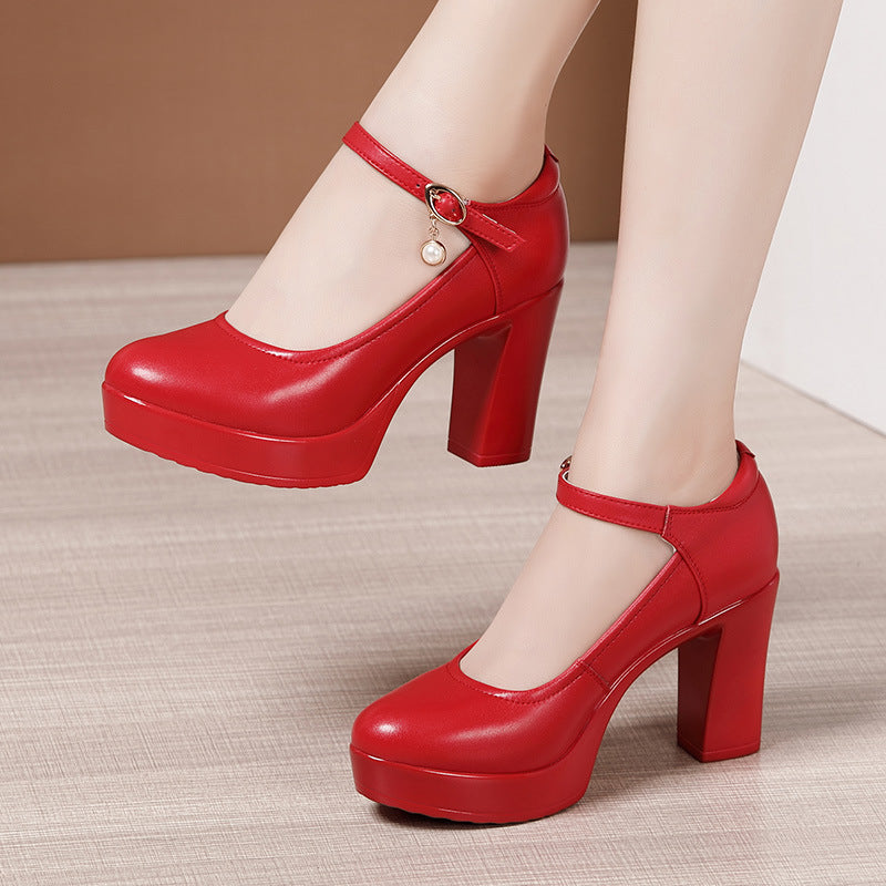 Women's Show High Platform Round Toe Large Size Women's Fashion Shoes