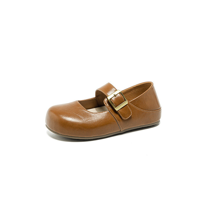 Women's Large Size Retro Velcro Flat Soft Men's Shoes