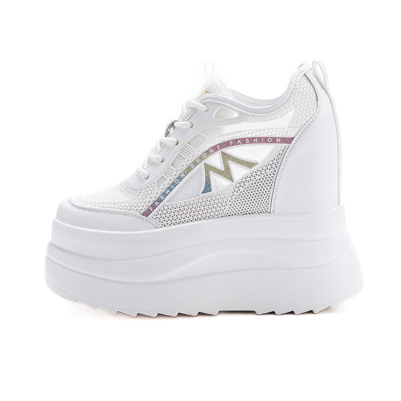 Women's Sole Hidden White Fashion Exercise Breathable Women's Shoes