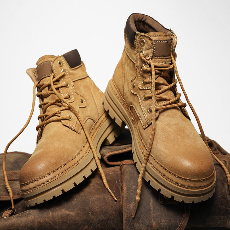 Men's Top Worker Outdoor Fleece-lined Warm Short Boots