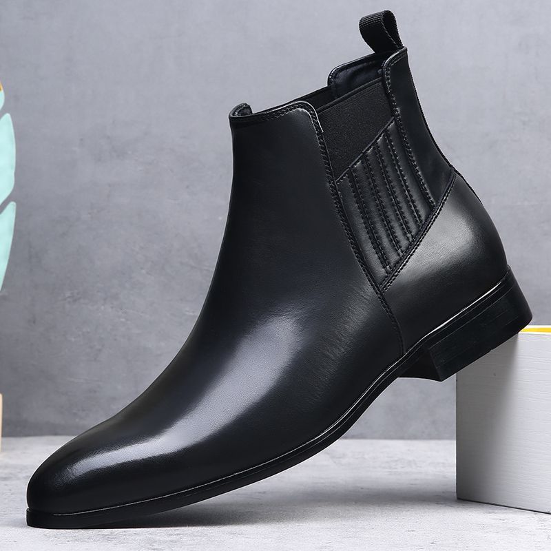 Men's Light Luxury Pointed British Style Chelsea Business Formal Wear Men's Martin Boots