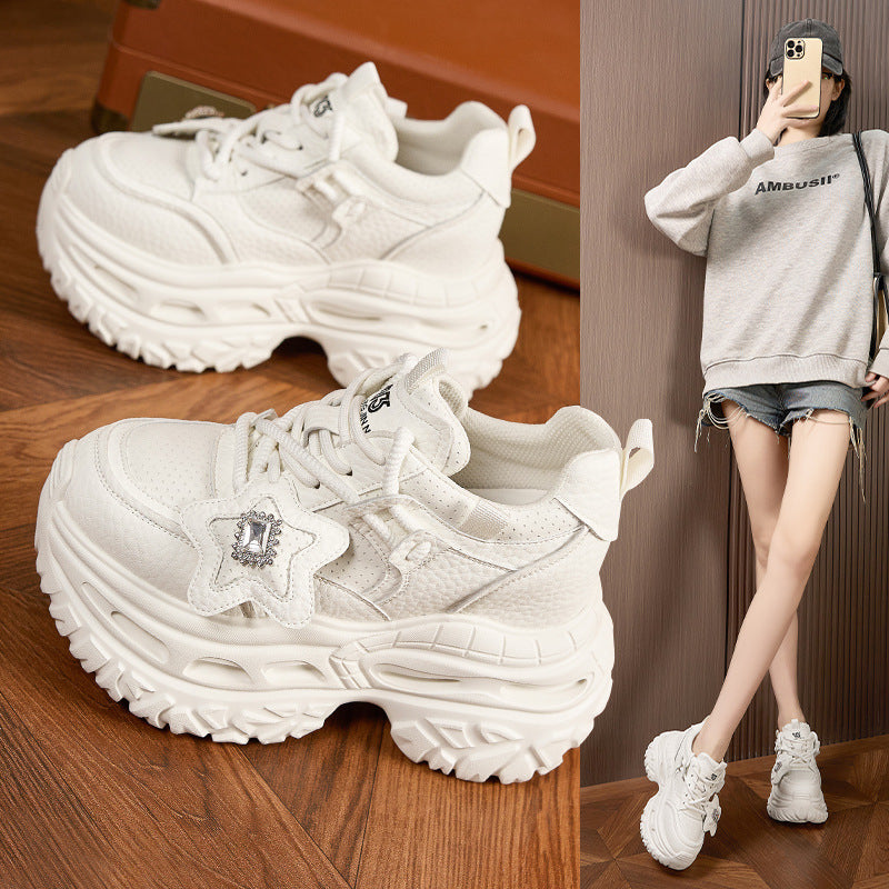 Women's Height Increasing Insole Dad Spring Breathable Sneakers