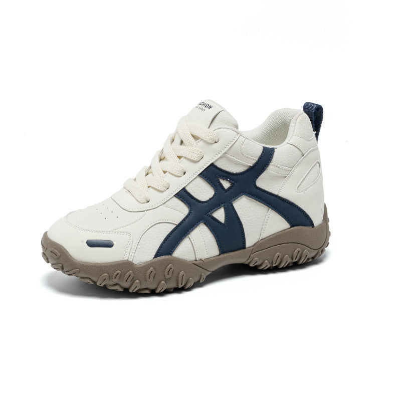 Women's Sports Breathable Mesh White Height Increasing Women's Casual Shoes