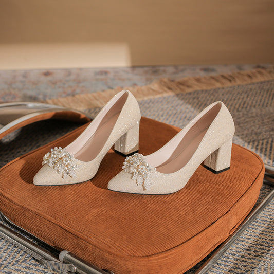 High Plus Size Sizes Wedding Banquet Bridal Women's Fashion Shoes